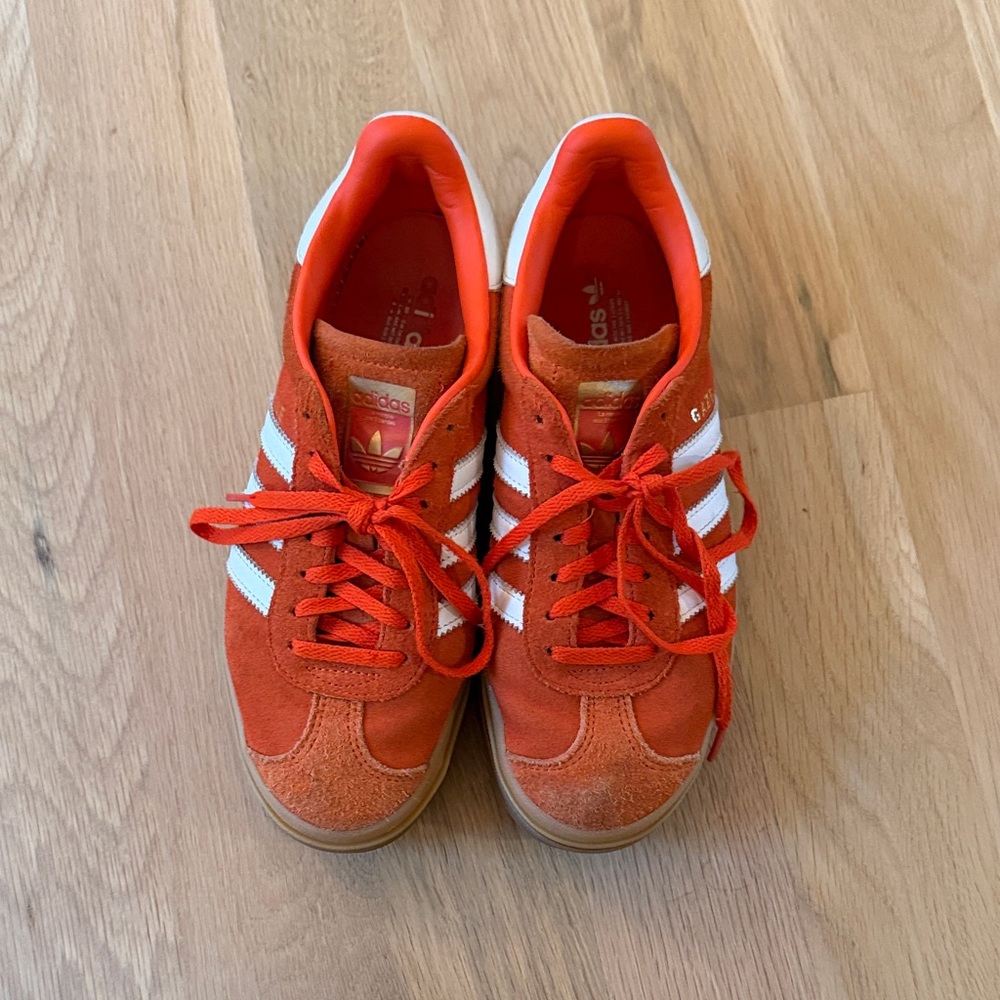 Adidas Orange Platform Gazelle 7 1/2